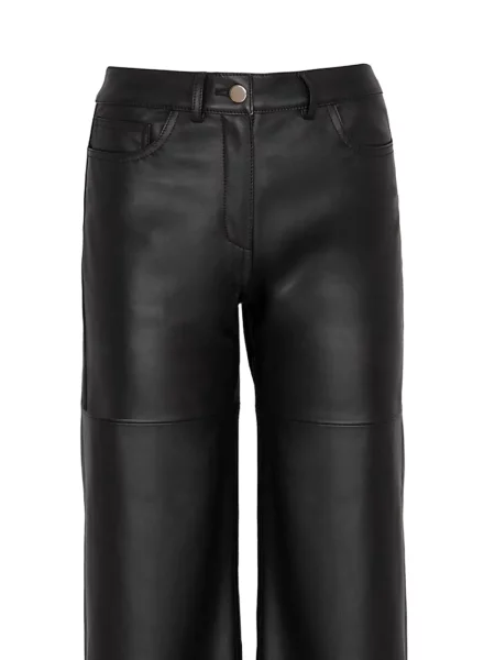 Pantaloni Raquel Diniz din piele negru