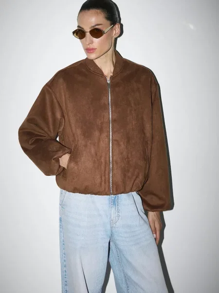 Medicine kurtka bomber przejściowa beżowy