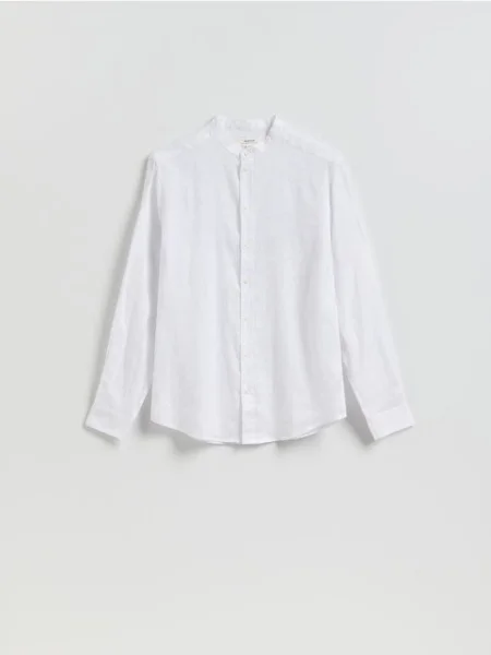Reserved Cămașă regular fit din in alb