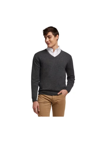 Sweter Brooks Brothers z kaszmiru szary