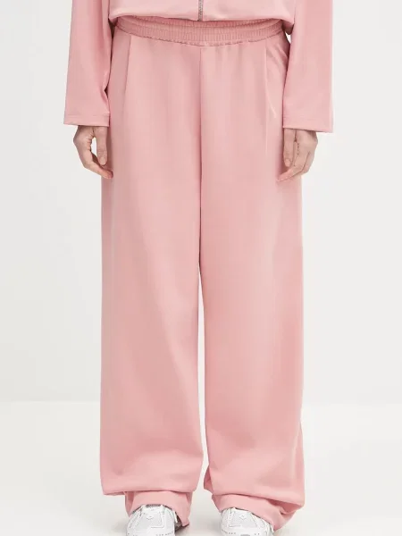 PANGAIA Παντελόνι φόρμας DNA Double Jersey Pleated Trousers ροζ