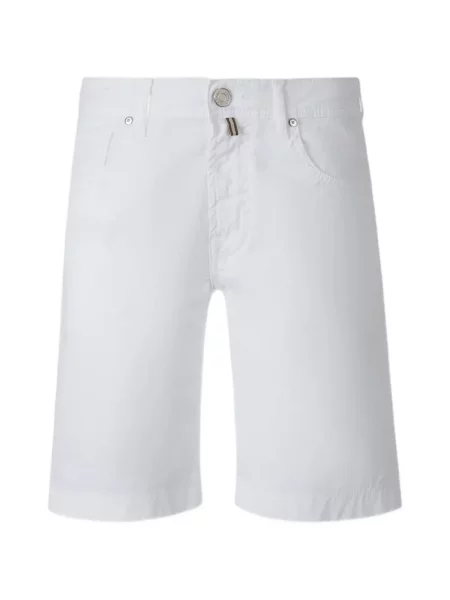Pantaloni scurți din denim Jacob Cohën cu autograf alb