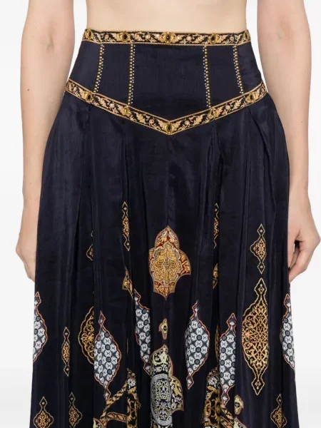 Fusta plisata Camilla plisată albastru