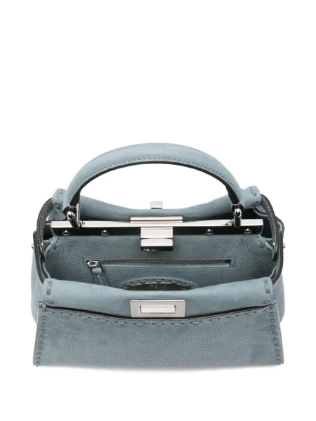 Geantă Fendi Peekaboo albastru
