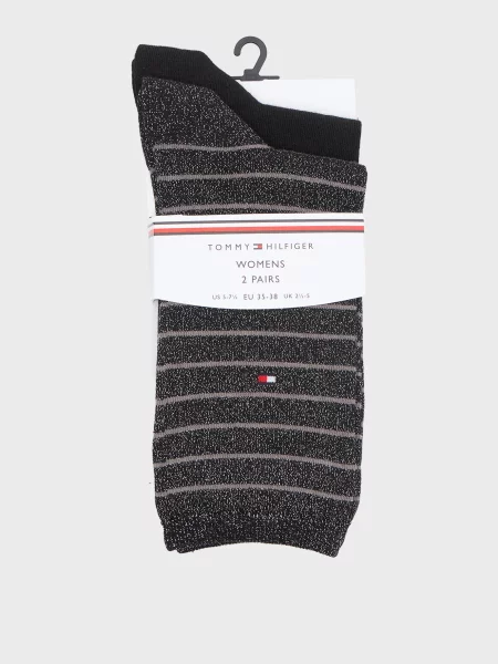 Носки Tommy Hilfiger в полоску черные