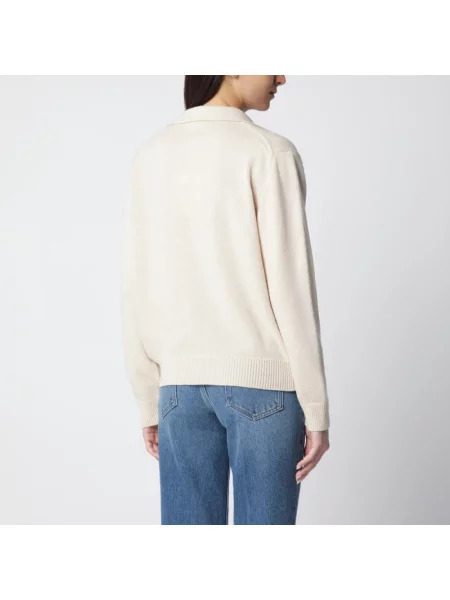 Sweter Victoria Beckham wełniany beżowy