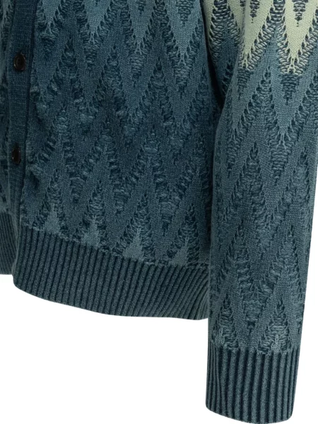 Cardigan Beams Plus tricotate albastru