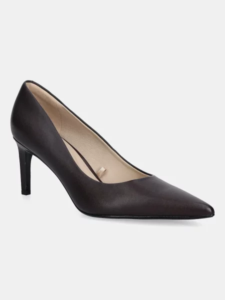 Кожени обувки с тънък Calvin Klein ESS STILETTO 70 бордо черно