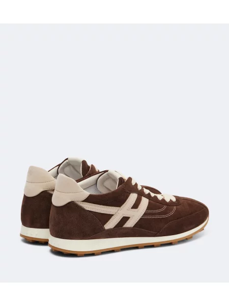 Sneakerși Hogan din piele de căprioară maro