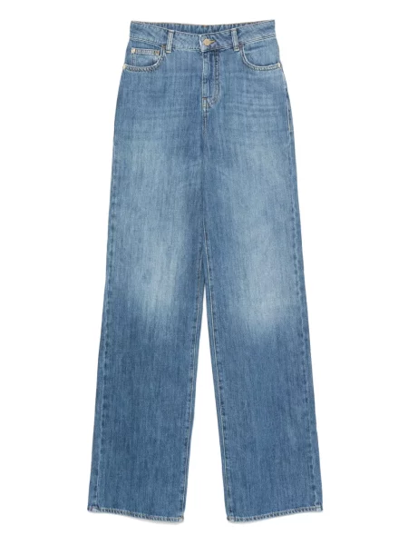 Blugi cu picior larg Emporio Armani albastru