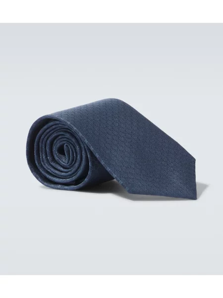 Cravată Gucci de mătase albastru