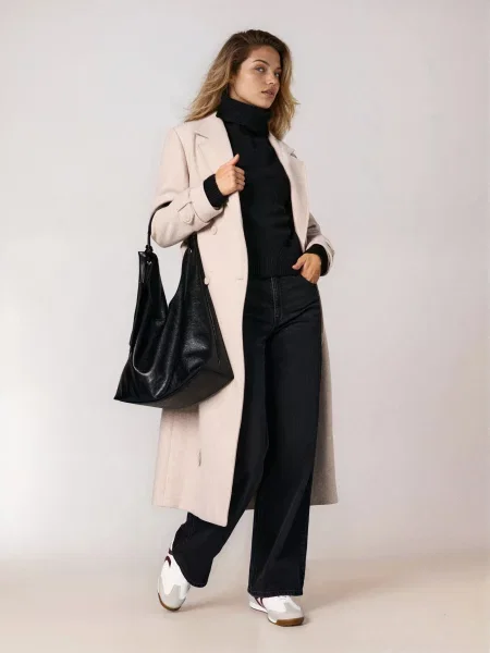 Гладка водолазка basic чорний