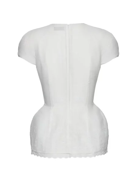 Top Magda Butrym cu broderie alb