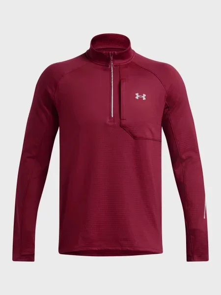 Спортивная кофта Under Armour на полумолнии красная