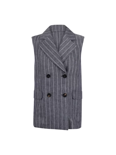 Kamizelka Max Mara w paski niebieska