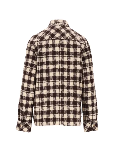 Cămașă Moncler de lână maro