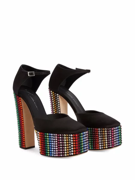 Bateliai Giuseppe Zanotti su platforma su spygliais juoda