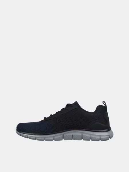 Кожаные широкие кроссовки Skechers синие