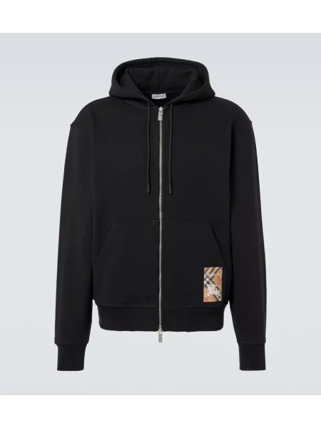 Jersey hoodie Burberry črna