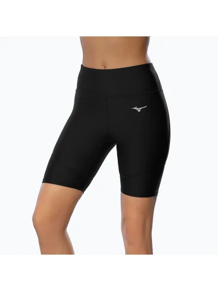 Pantaloni scurți de alergare pentru femei Mizuno Impulse Core Mid Tight black negru