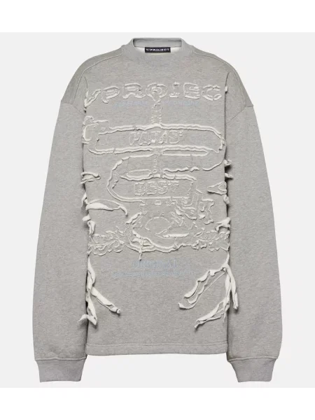 Top Y/project z dżerseju szary