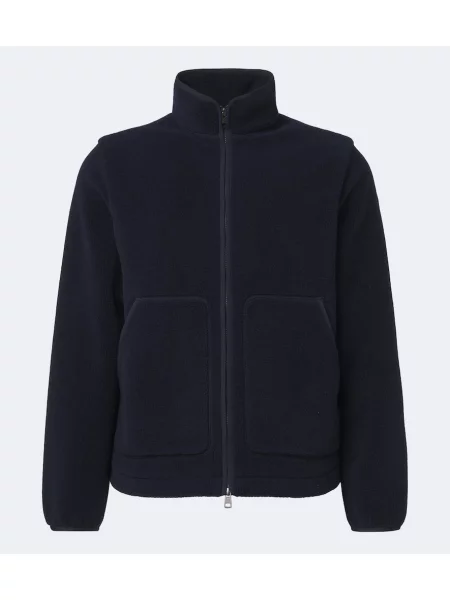 Geacă Moncler din fleece albastru