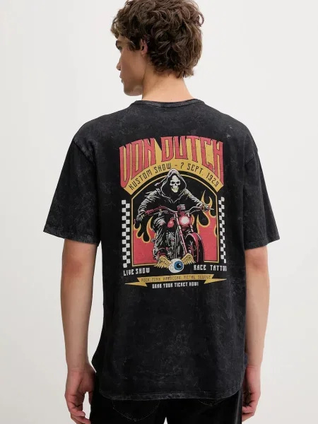 Тениска Von Dutch с принт сиво