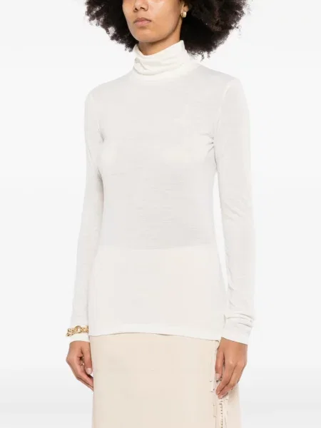 Lung top Jil Sander alb