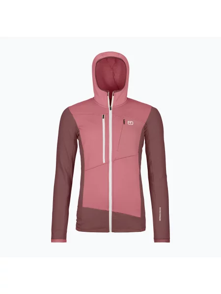 Mikina ORTOVOX Fleece Grid Hoody mountain rose růžová
