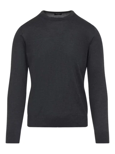 Pulover Zegna din cașmir cu decolteu rotund gri