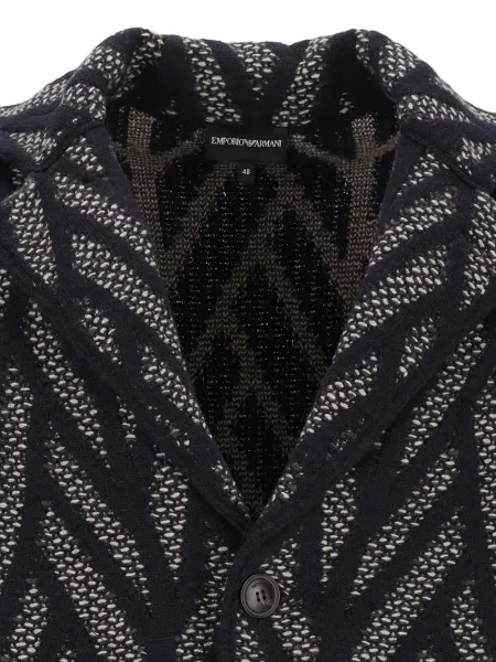 Вълнен блейзър Emporio Armani синьо