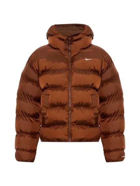 Sutien Nike cu decolteu în V din piele de căprioară cu glugă albastru