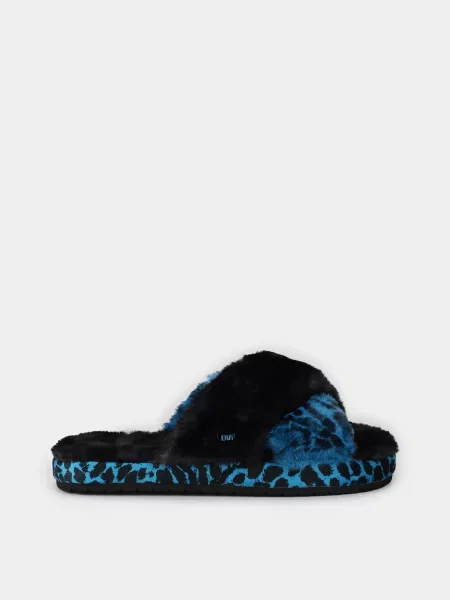 Skechers Капці Синій/чорний Текстиль чорні