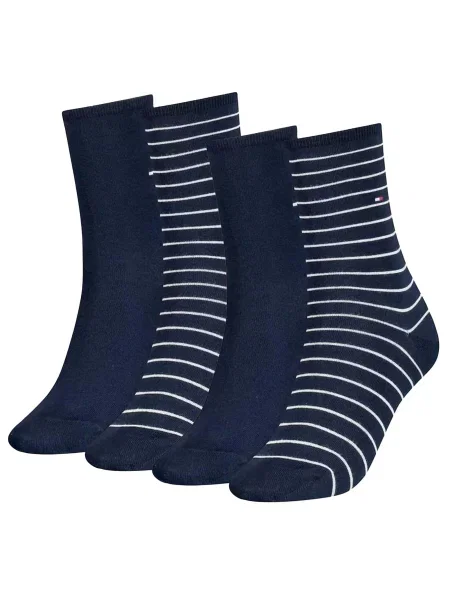 TOMMY HILFIGER Ponožky tmavě modrá bílá