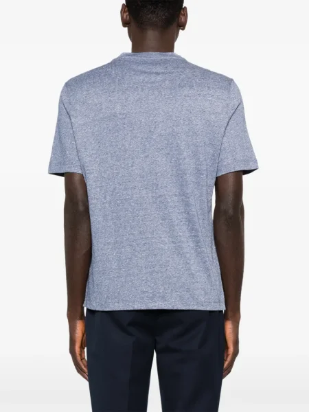 Tricou Brunello Cucinelli scurt albastru