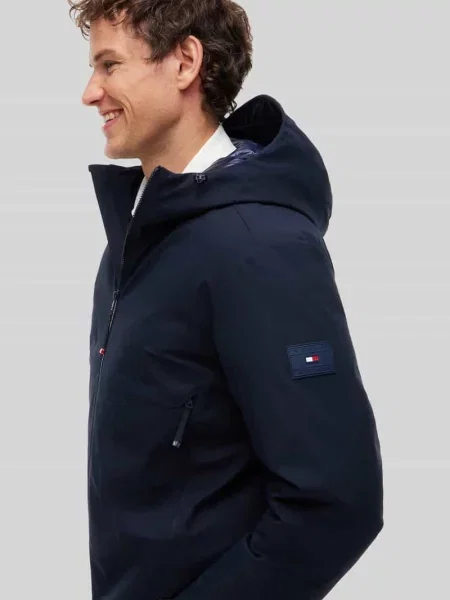 Kurtka w stylu puffer z zamkiem błyskawicznym dwustronnym Tommy Hilfiger granatowa