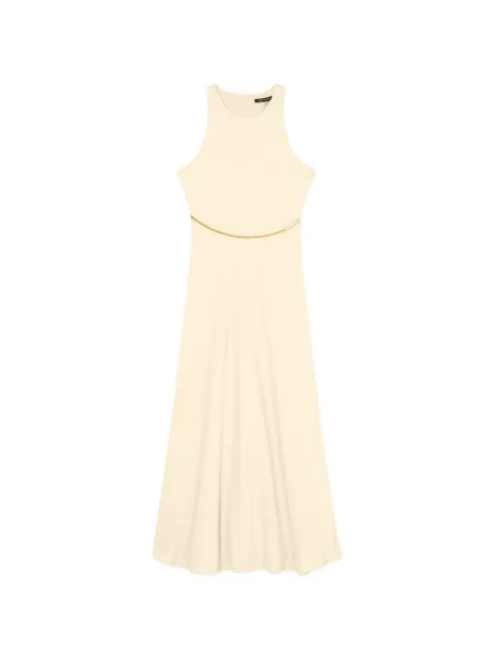 Rochie midi Armani Exchange fără mâneci galben
