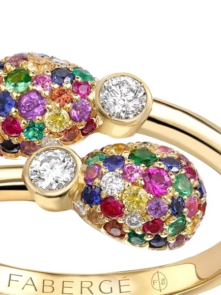 Žiedas Fabergé akmenys geltona