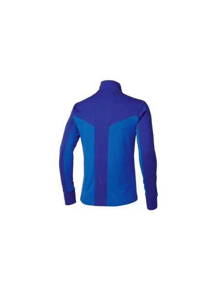 Bežecká bunda Mizuno na polovičný zips modrá