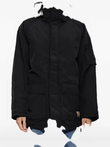 Geacă Carhartt Wip cu glugă negru