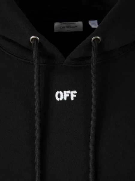 Grafic hanorac cu glugă Off-white alb