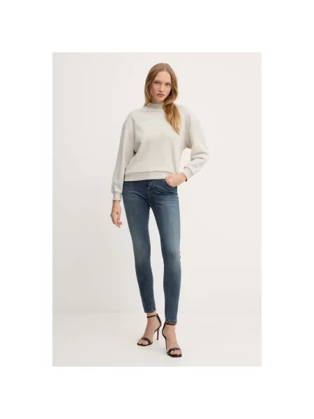 Jeansy w kroju skinny fit z dodatkiem Armani Exchange niebieskie