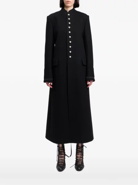 Palton Ann Demeulemeester de lână negru