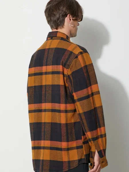 Košile Norse Projects Julian Organic Heavy Twill relaxed s klasickým límcem žlutá
