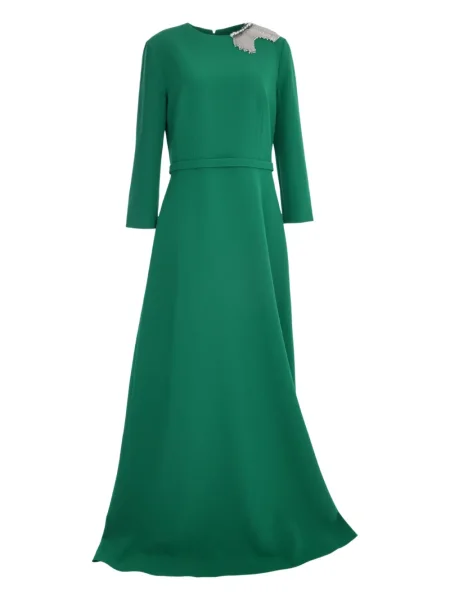 Długa sukienka maxi Safiyaa w kształcie litery A garniturowa zielona