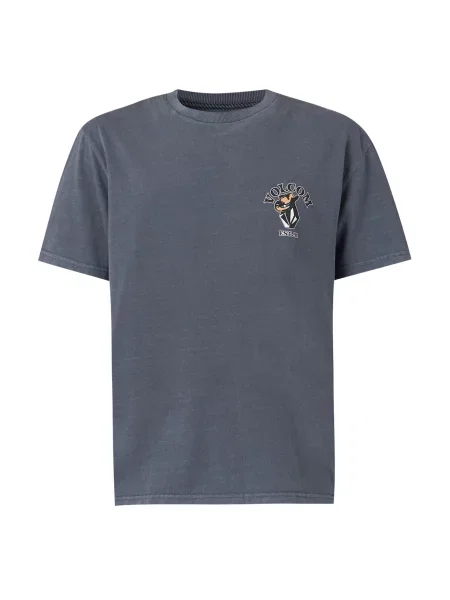 Volcom Tricou BAD LUCK albastru / albastru fumuriu / negru alb