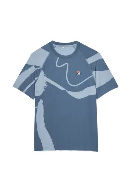 Tricou Fila cu imagine cu imprimeu abstract albastru