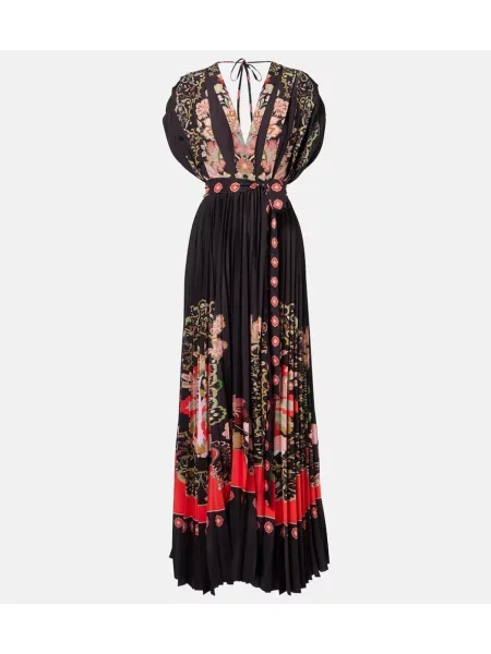 Rochie maxi La Doublej cu imagine de costum