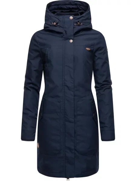 Ragwear Palton de iarnă Jannisa bleumarin / maro alb
