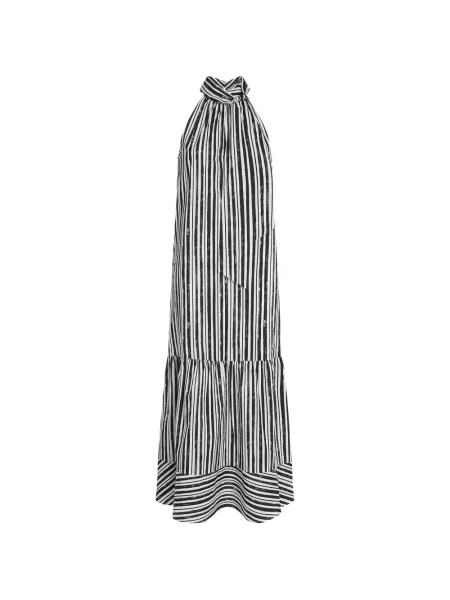 Rochie maxi Karl Lagerfeld cu dungi de costum negru